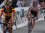 Andy Schleck am Ziel der sechsten Etappe der Tour de Suisse 2008